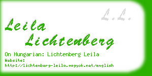 leila lichtenberg business card